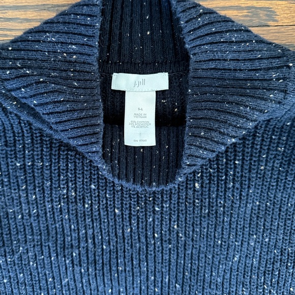 Chic Navy Cowl Neck Sleeveless Sweater - Picture 2 of 2